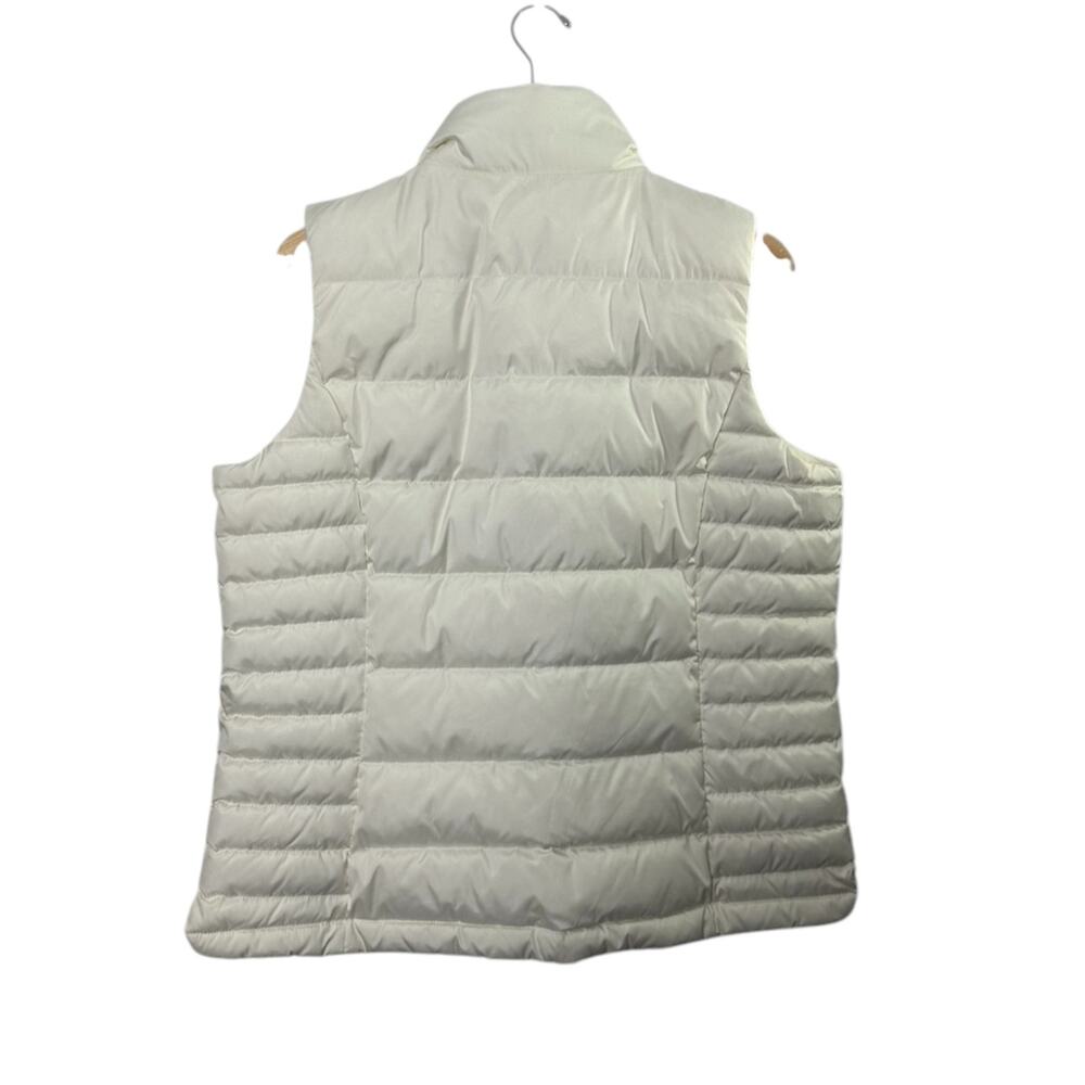 Lands End Ivory Goose Down Puffer Full Zip Vest Women's Large 14/16 NEW - Picture 6 of 7